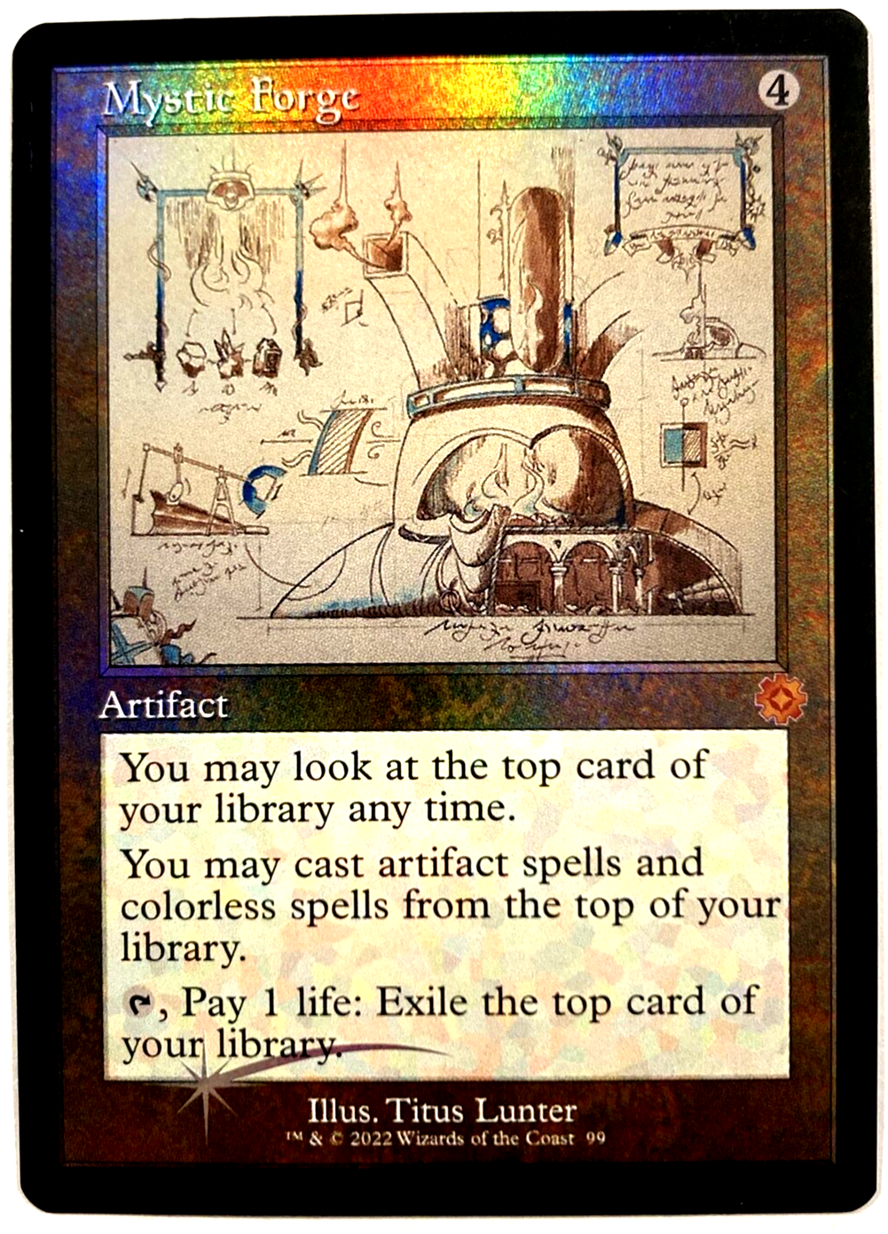 MTG Mystic Forge *SCHEMATIC FOIL* The Brothers' War Retro