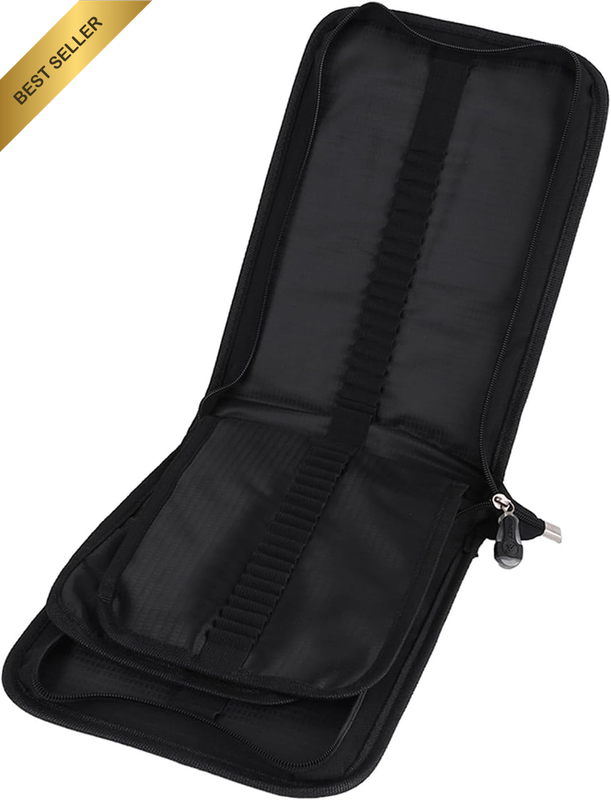 Large Capacity Canvas Pencil Case Holder Sketch Pen Bag for Travelers Students A