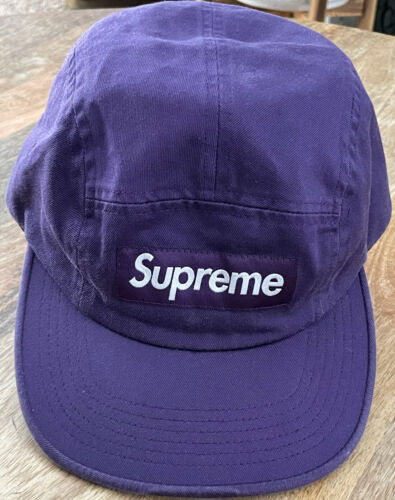 SUPREME WASHED CHINO TWILL CAMP CAP DARK PURPLE (FW21) | eBay SUPREME WASHED CHINO TWILL CAMP CAP DARK PURPLE (FW21) | eBay