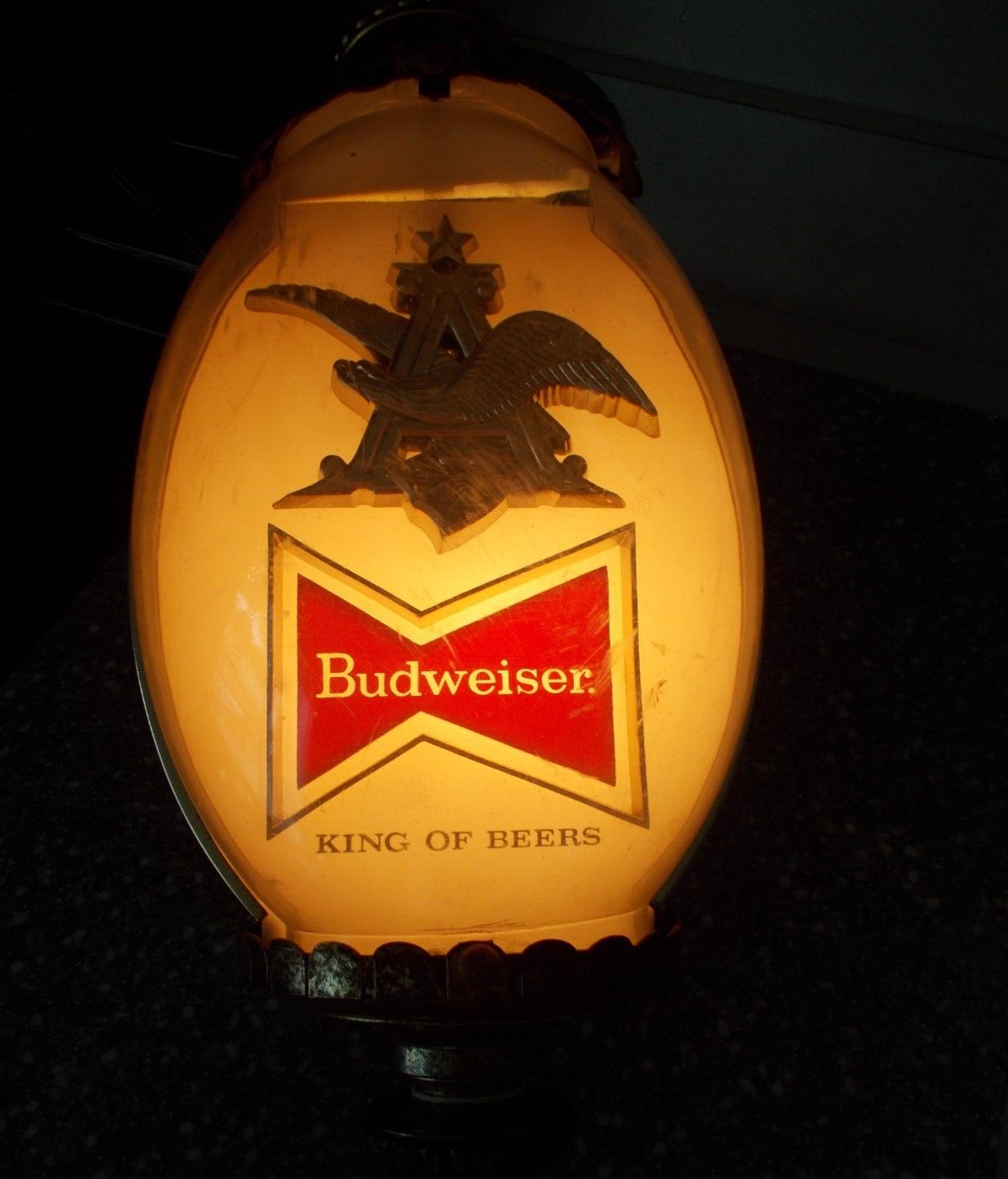 Budweiser 王冠型　LED照明　ブリキ看板 Budweiser 王冠型 LED照明 ブリキ看板 VINTAGE BUDWEISER KING