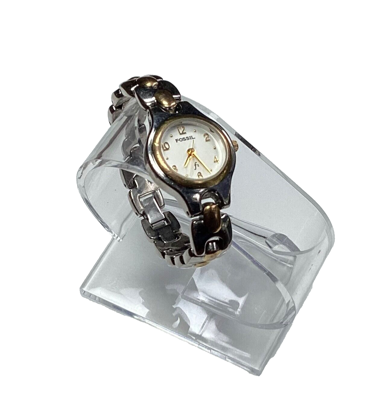 FOSSIL F2 Ladies Two Toned Watch ES-8826 WR New Battery | eBay