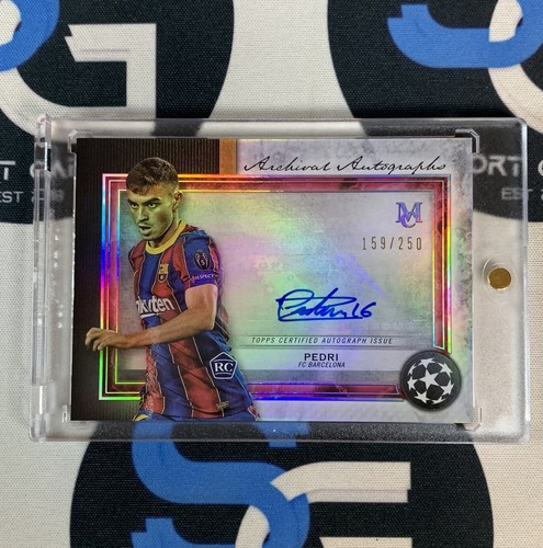 TOPPS サッカーカード MUSEUM COLLECTION PEDRI BARCELONA 33/50 #MMR-P 送料無料 中古 IT1 Pedri 2022-23 Topps UEFA Chrome Refractor Barcelona Purple