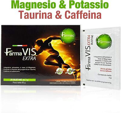 Farmac, Magnesio e Potassio con Caffeina, Taurina e Vitamina B1, B6, B12