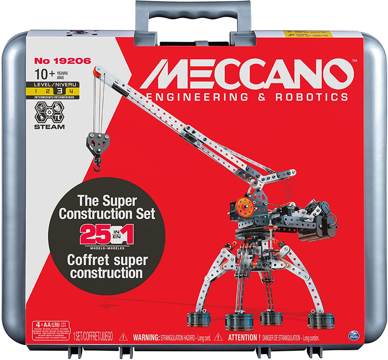 Meccano Super Construction 25 in 1 Motorized Building Set STEAM Education Toy