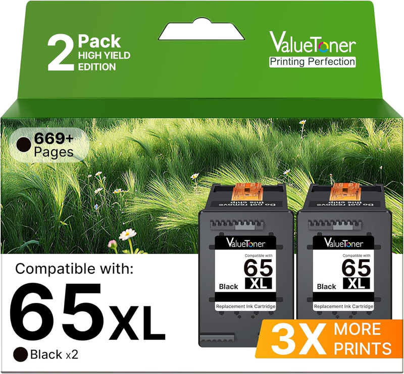 Ink Cartridges Replacement for HP 65XL 65 XL Combo Pack for HP Envy 5055 5052 50