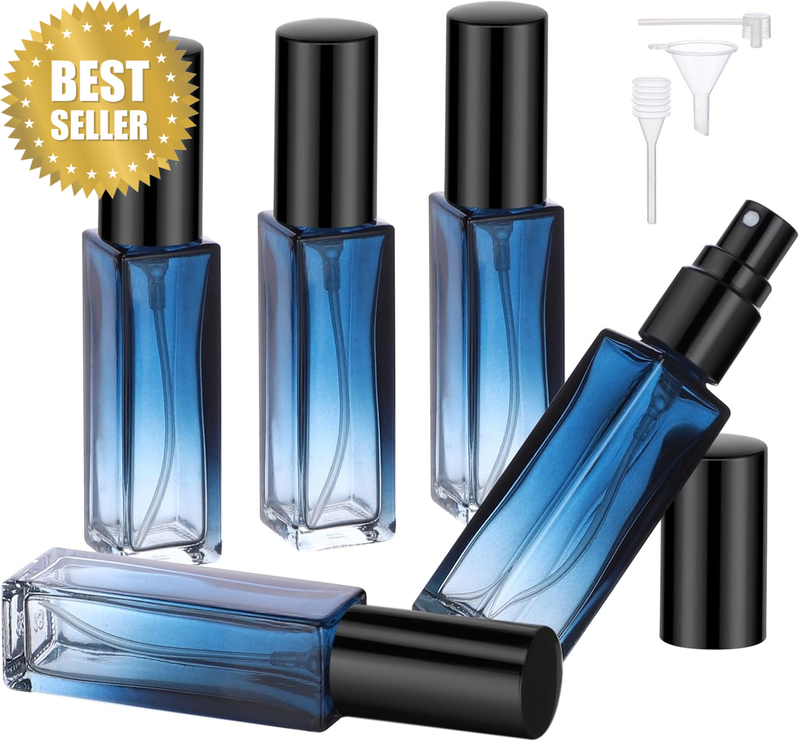 Perfume Bottle, 5 Pcs 10Ml Perfume Atomiser Glass, Small Spray Bottle for Perfum