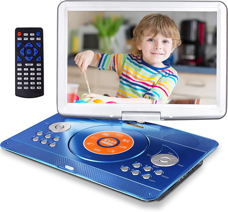 With 14.1″ Large Swivel Screen, Car 16.9 Inch Blue
