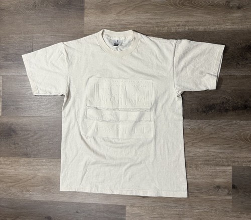 VTG Lee Jeans White T Shirt Mens Size Medium Big NYC Logo