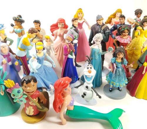 Disney PVC Toy Lot Cake Toppers Figurine Figures Cinderella Frozen Mermaid Belle