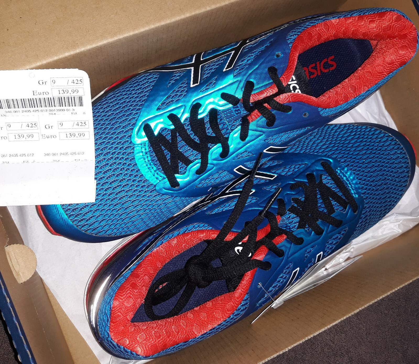 ASICS GEL Cumulus 18 Laufschuhe 42,5 - Island blue/black, nagelneu, Einzelstück 