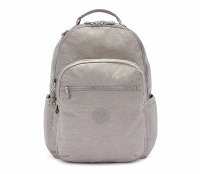 kipling Basic Seoul Backpack L Rucksack Tasche Grey Gris Grau Neu