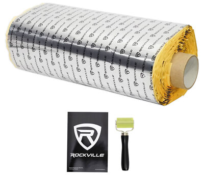 Rockville 50 Sq Ft Marine/Boat Silver Anti Vibration/Noise Clean Audio Sound Mat