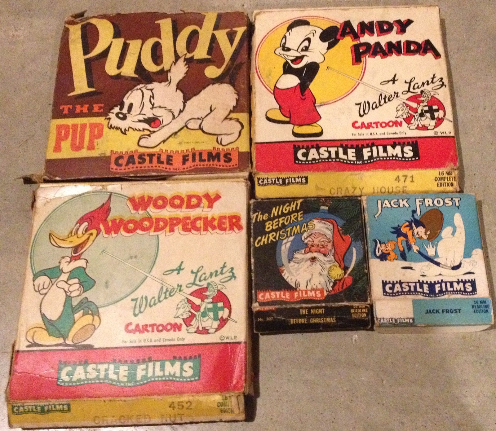 Woody Woodpecker, Andy Panda, Puddy the Pup, Jack Frost, Night Before Christmas