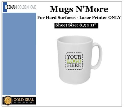 Neenah Mugs N'More Laser Heat Transfer Paper Hard Surfaces 8.5 x 11 - 10 Sheets