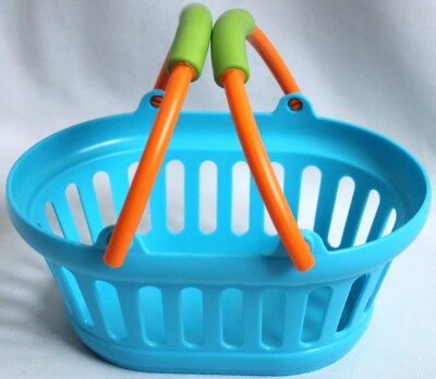 Learning Resources New Sprouts Market Basket Shopping Basket Blue Preschool Toy