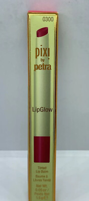 NEW NIB Pixi by Petra LipGlow Tinted Lip Balm In RUBY Full Size   AUTHENTIC
