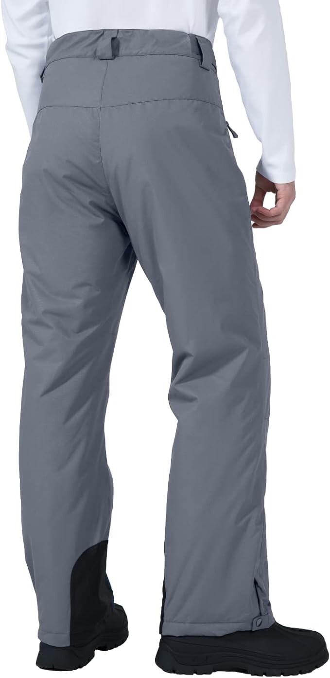 Sportneer Snow Pants Men Insulated Ski Pants Snowboarding Pants Grey Color