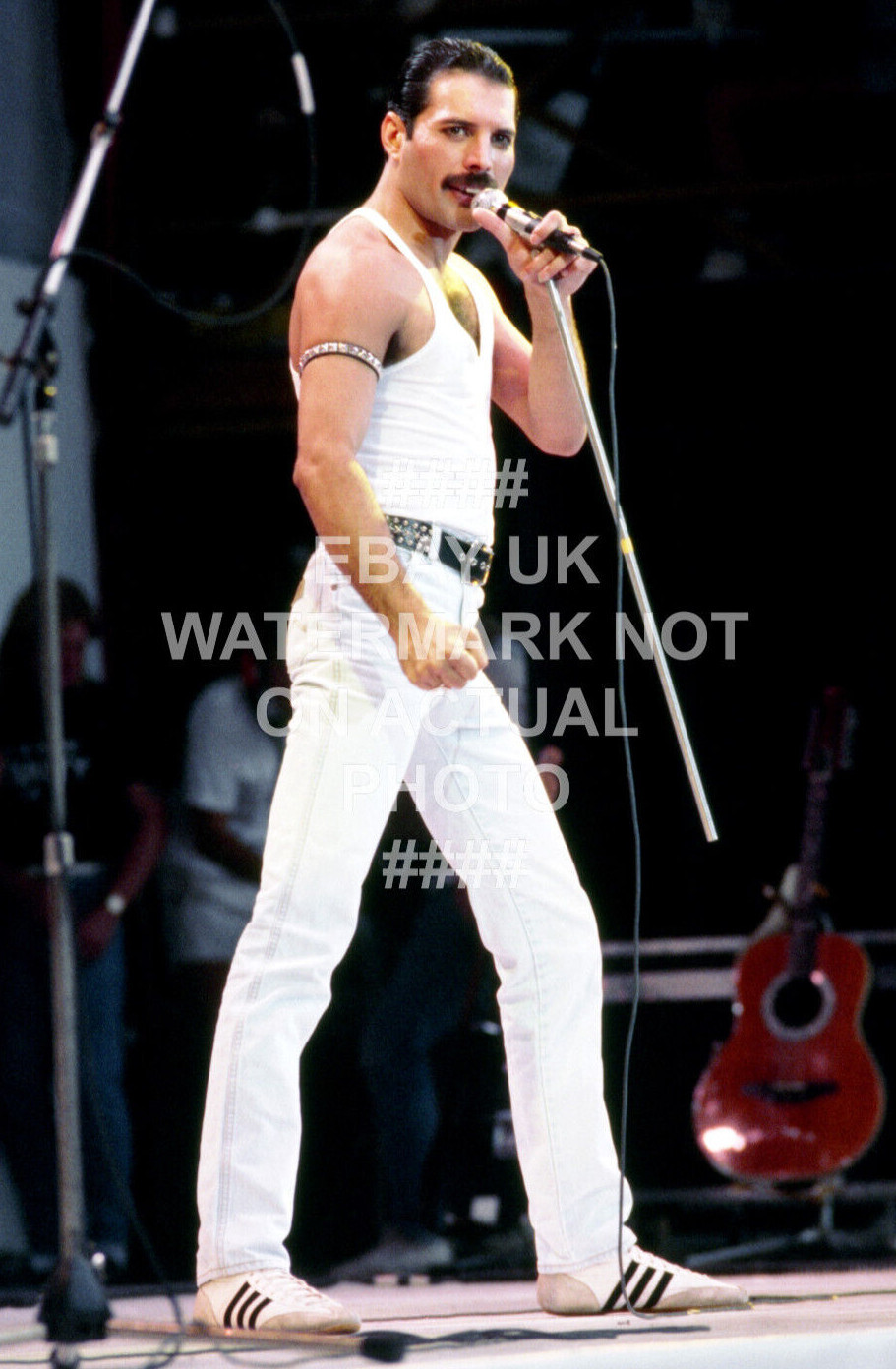 FREDDIE MERCURY QUEEN LIVE AID 1985 PHOTO QUALITY PRINT FREDDIE MERCURY QUEEN LIVE AID 1985 PHOTO QUALITY PRINT