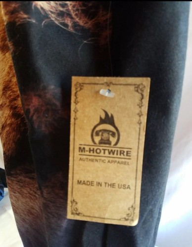 M-HOTWIRE Tiger Animal Print Black Blue long sleeve Sweatshirt Adult Size 2XL