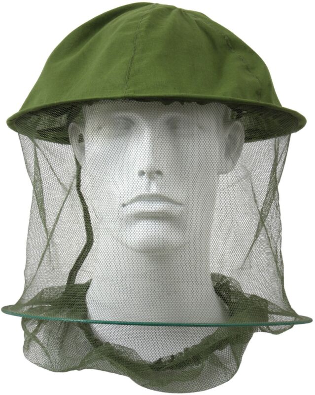 Olive Drab Mosquito Hat Insect Head Net Hoop Mesh Repellent Bugs Flies Bees