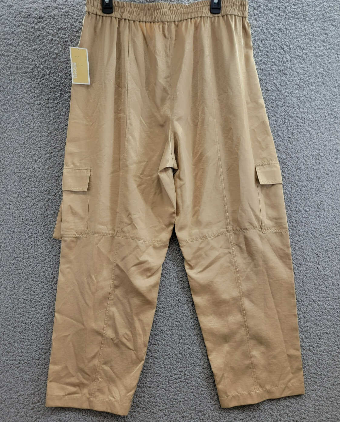 MICHAEL Michael Kors Utility Pull-On Pants Women's L Khaki Solid Elastic Waist - Picture 11 of 18