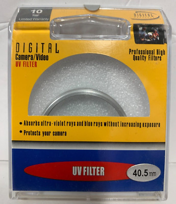 DIGITAlL CONCEPTS 40.5mm  UV Ultra Violet Haze Multi-Coated Glass Filter NEW