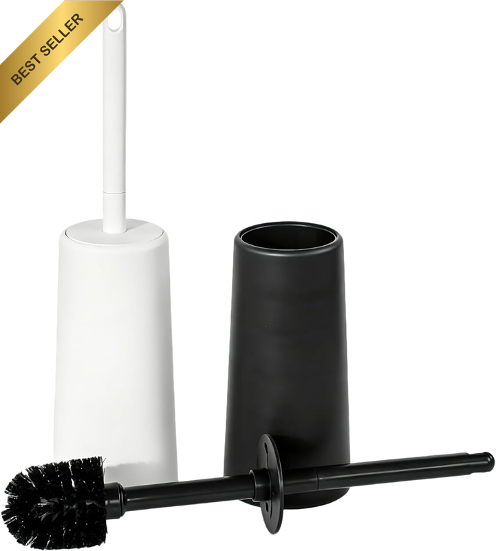Plastic Toilet Brush, Toilet Bowl Brush and Holder, Toilet Brushes for Bathroom,