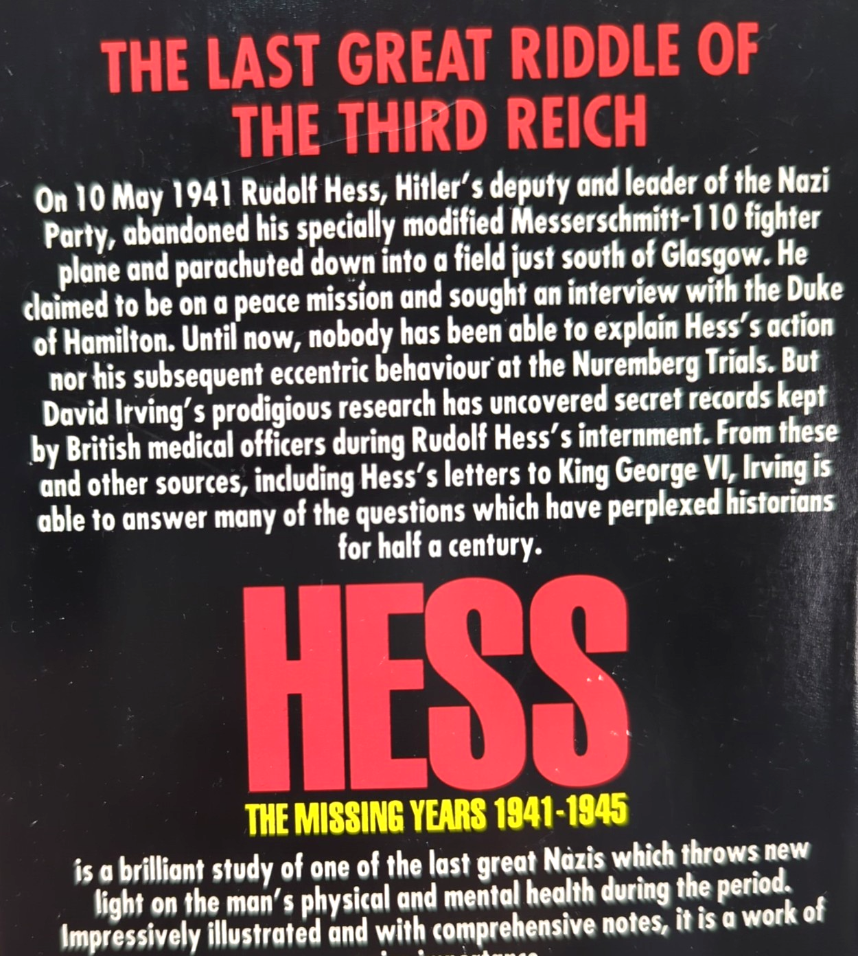 The Missing Years by David Irving