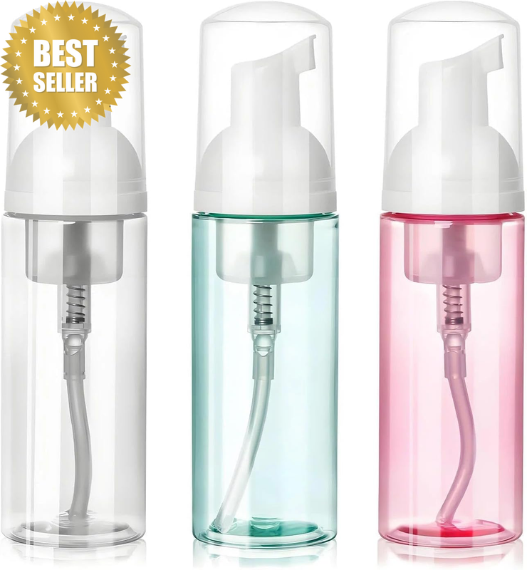 Travel Foam Pump Bottle for Toiletries, 60Ml Refillable Foaming Dispenser for Ha