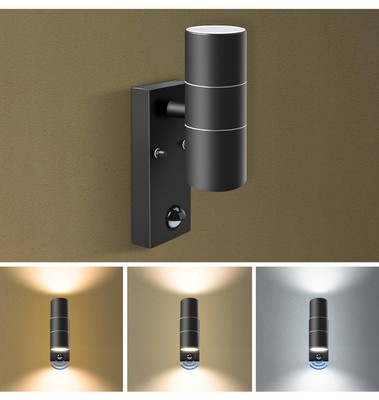 ALUSSO up down light outdoor led PIR Motion Sensor Stainless Steel 8w GU10 BULB