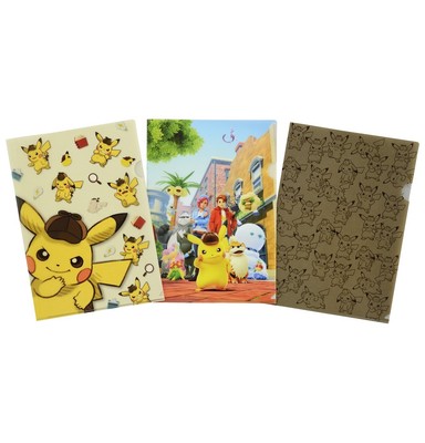 Pokémon Center Japan Detective Pikachu Returns A4 Size Clear File Folder Set