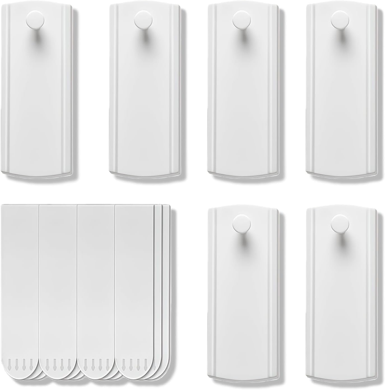 6Pcs Adhesive Hooks Heavy Duty, Picture Hanging, Self Adhesive Removable Damage