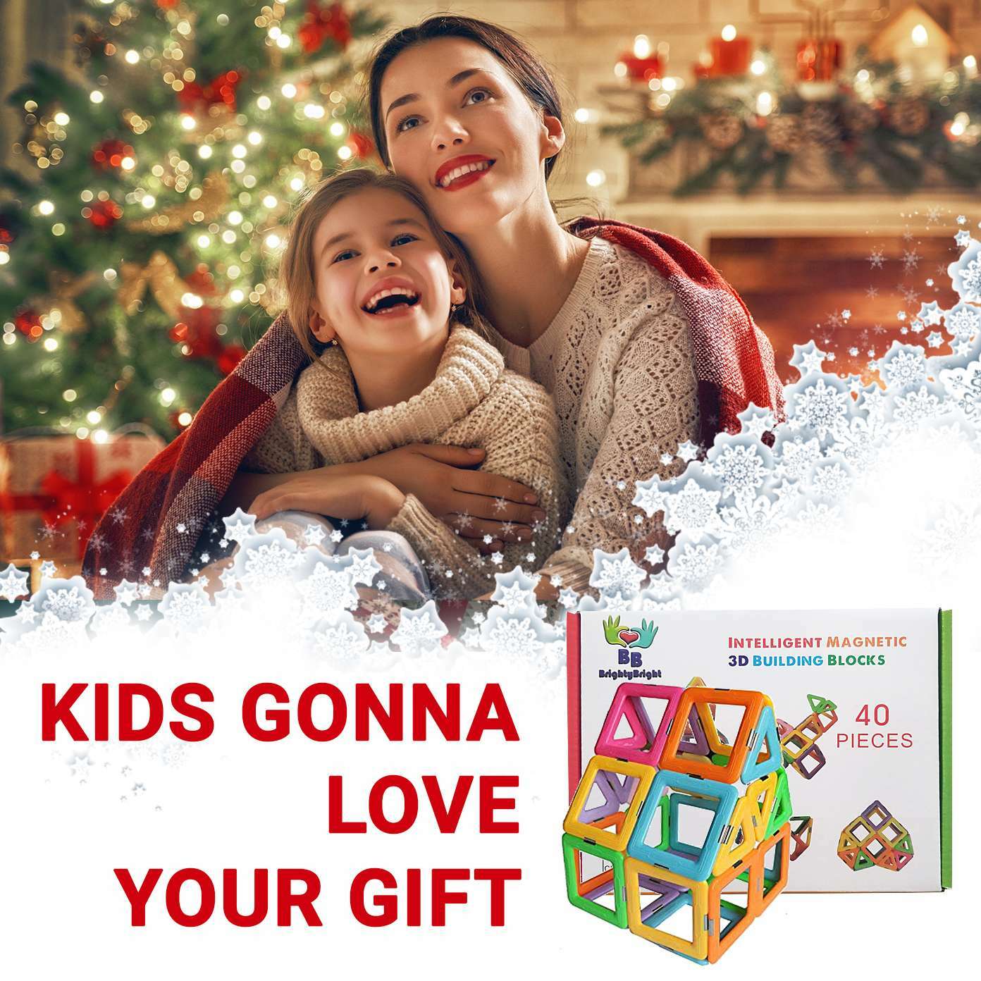 Magnet Blocks 40Pc Toys For Boys Kid Children 3 4 5 6 7 8 9 10 Years Old Age New