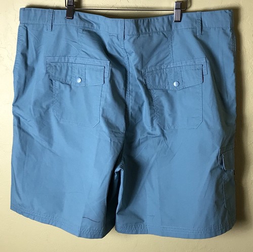 Haband's Fit Forever Mens Size 44 Shorts Teal Cotton Polyester Blend  Flat Front