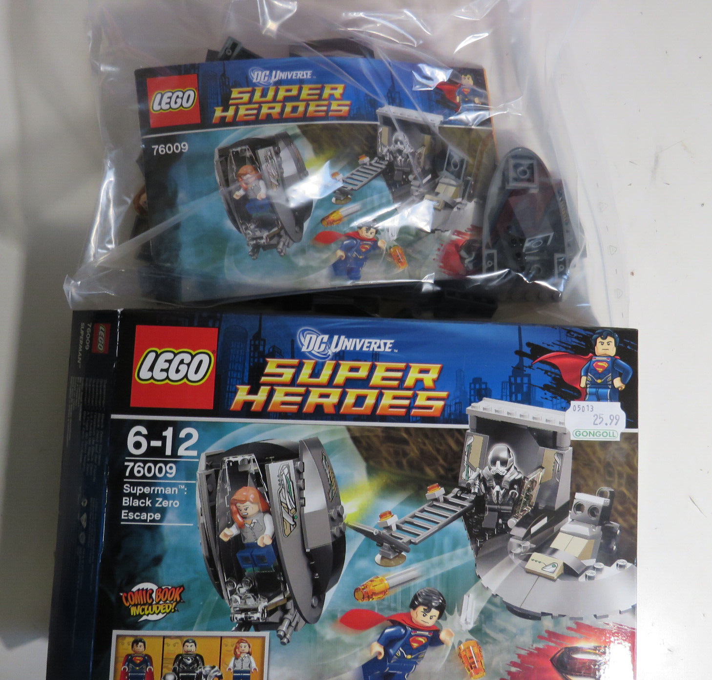 Lego 76009 Marvel Universe Super Heroes Superman Black Zero Escape komplett