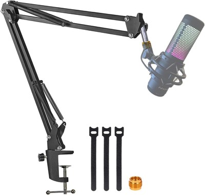 Boom Arm For Hyperx Quadcast Microphone, Adjustable Suspension Black 