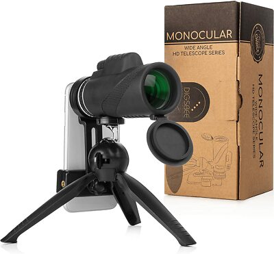 Monocular Telescope for Smartphone–Waterproof, w/Tripod,Bluetooth,Remote10x42mm