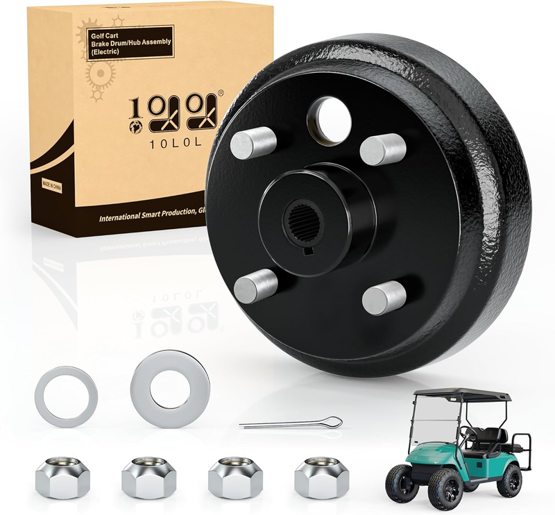 EZGO TXT PDS Golf Cart Brake Drum Hub Assembly, 24-Tooth Spline, OEM#19186G1P