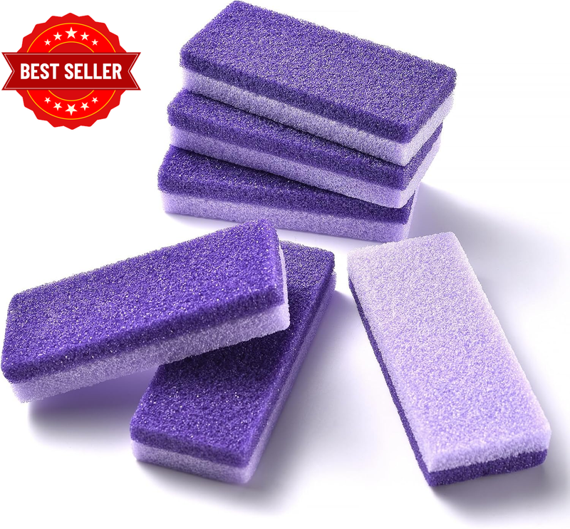 6Pcs Pumice Stone Foot Sponge Set Remove Calluses, Dead Skin Cuticles, Pedicure