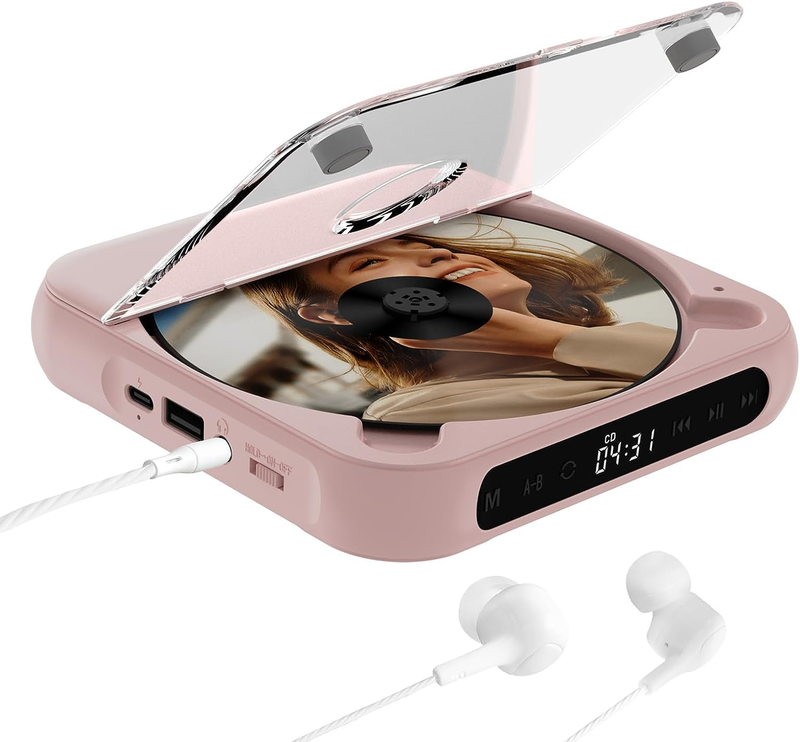 Personal Cd Players W/bluetooth For Car,rechargeable Small C