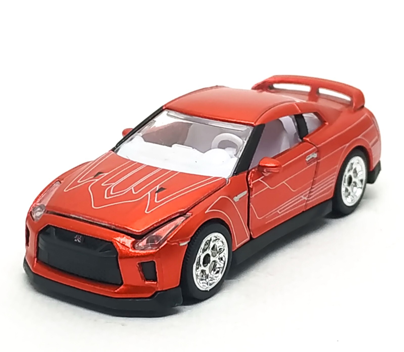 Majorette Nissan GT-R R35 Deluxe Red / White Interior 1:61