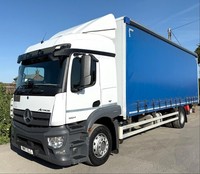 2017 MERCEDES ACTROS 1824 CURTAINSIDER SLEEPER EURO-6 TAIL-LIFT 195,000 MILES