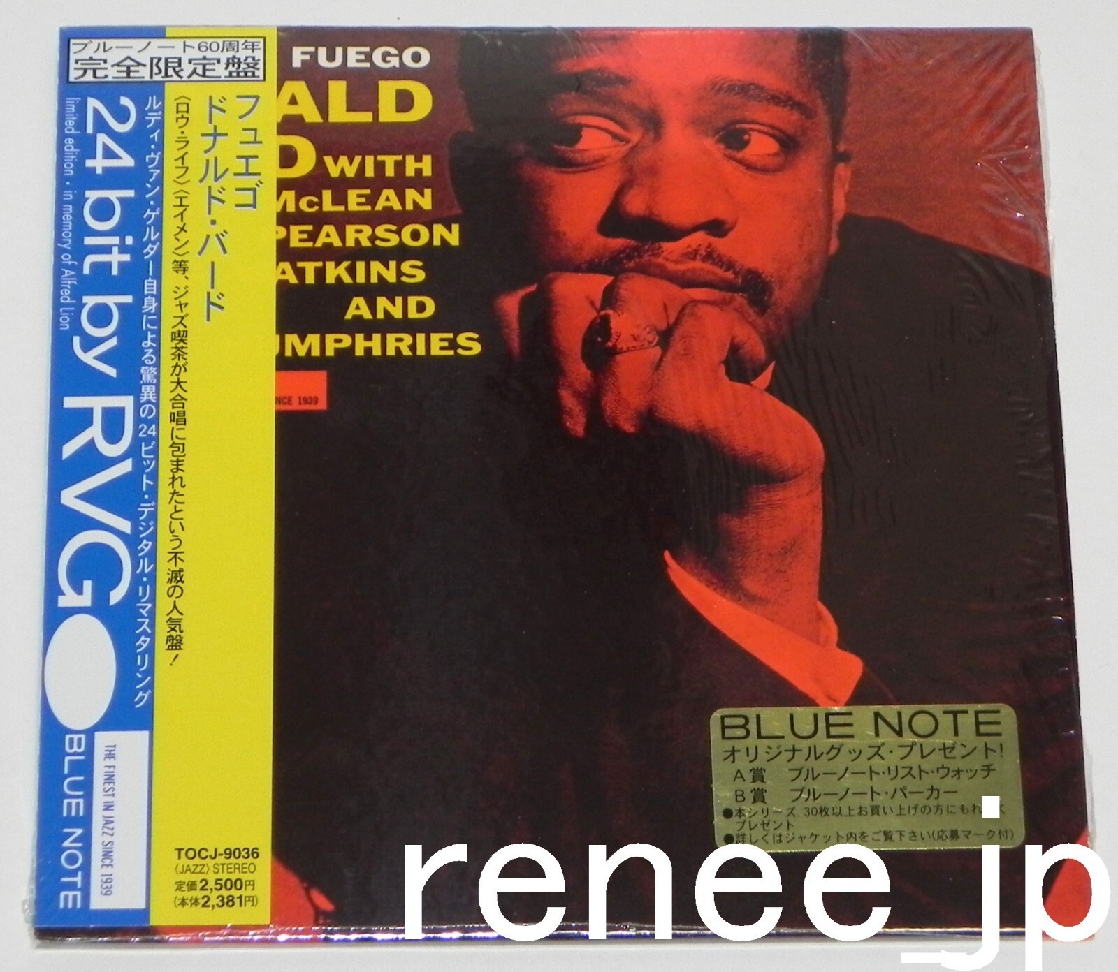 DONALD BYRD / Fuego JAPAN Mini LP BLUE NOTE CD w/OBI TOCJ DONALD BYRD / Fuego JAPAN Mini LP BLUE NOTE CD w/OBI TOCJ