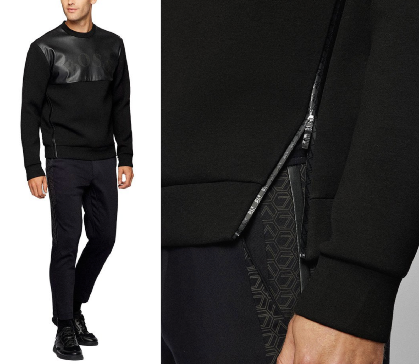 Pre-owned Hugo Boss X Ajbxng Joshua Sweater Sweatshirt Jumper Sweat Jacket Pullover In Black