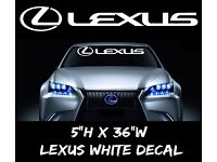 Lexus Front Window Windshield Carbon Fiber Vinyl Banner Decal Sticker 51/"x8.25/"