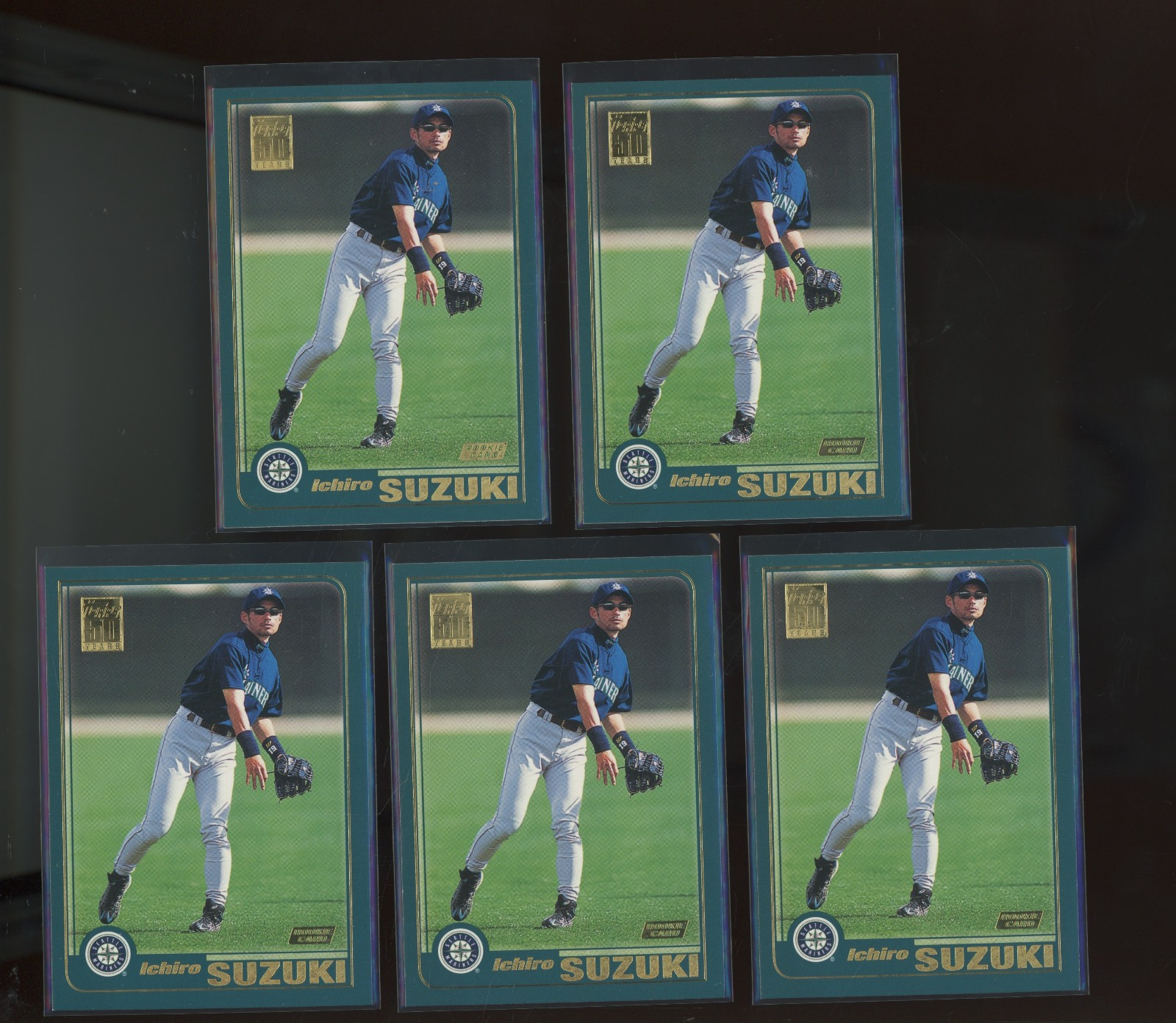 2001 Topps #726 Ichiro Suzuki RC Rookie Lot Of 5