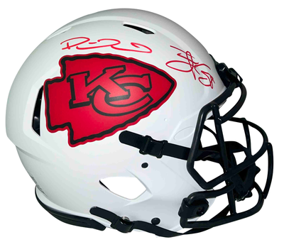 Travis kelce store signed helmet