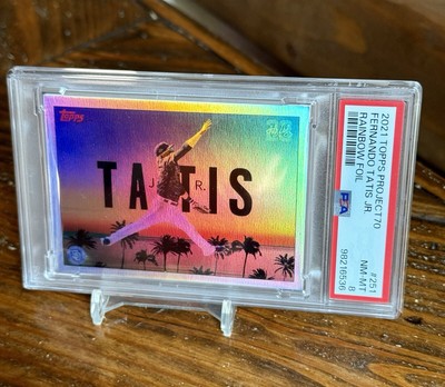 Fernando Tatis Jr Jordan Jumpman Rainbow Foil Pop 1 PSA 8 2021 Project 70