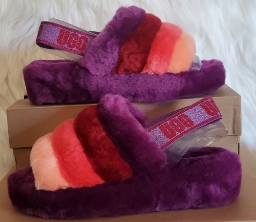 UGG W FLUFF YEAH SLIDE RED US7 24cｍ Women's Fluff Yeah Slide | MJ Footwear