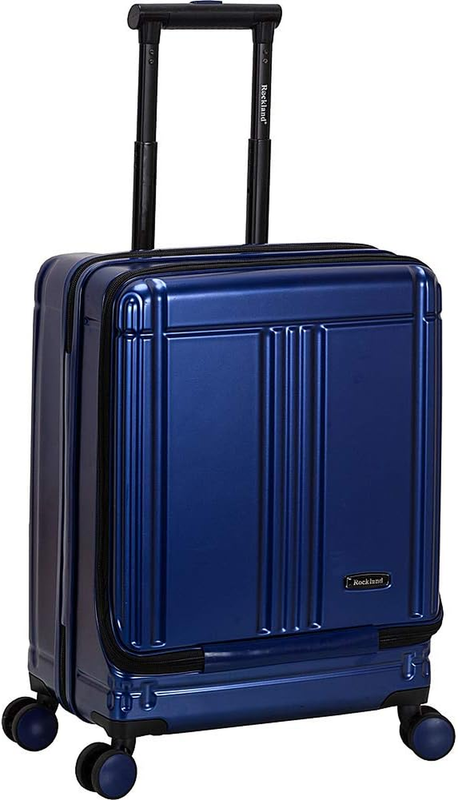 Rockland Tokyo Hardside Laptop Spinner Luggage, Navy, Carry-